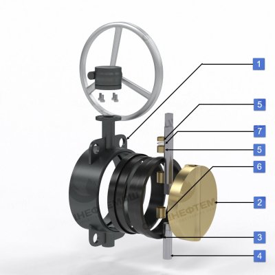 Детализация затвора поворотного дискового СНМ 58060