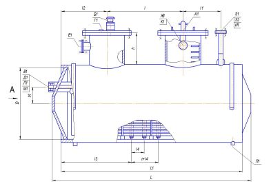 Емкость подземная дренажная ЕПП-12,5. Чертеж