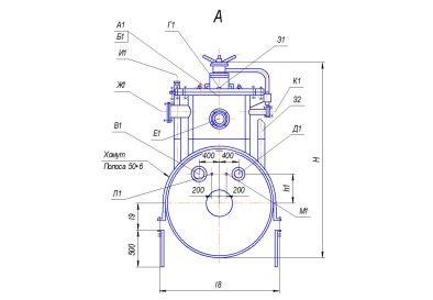 Емкость подземная дренажная ЕПП-12,5. Чертеж